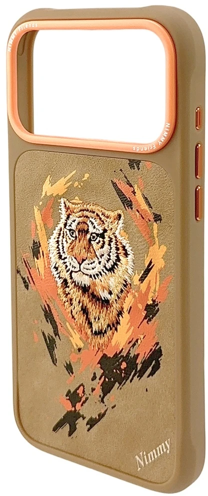 „Nimmy Tiger MagSafe“ dėklas, skirtas „iPhone 17 Pro“ – šviesiai rudas
