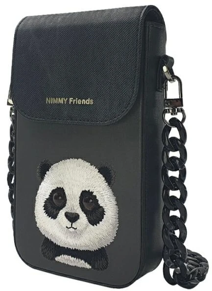Nimmy telefono krepšys juodas Big Eyed Pet 2.0 Panda