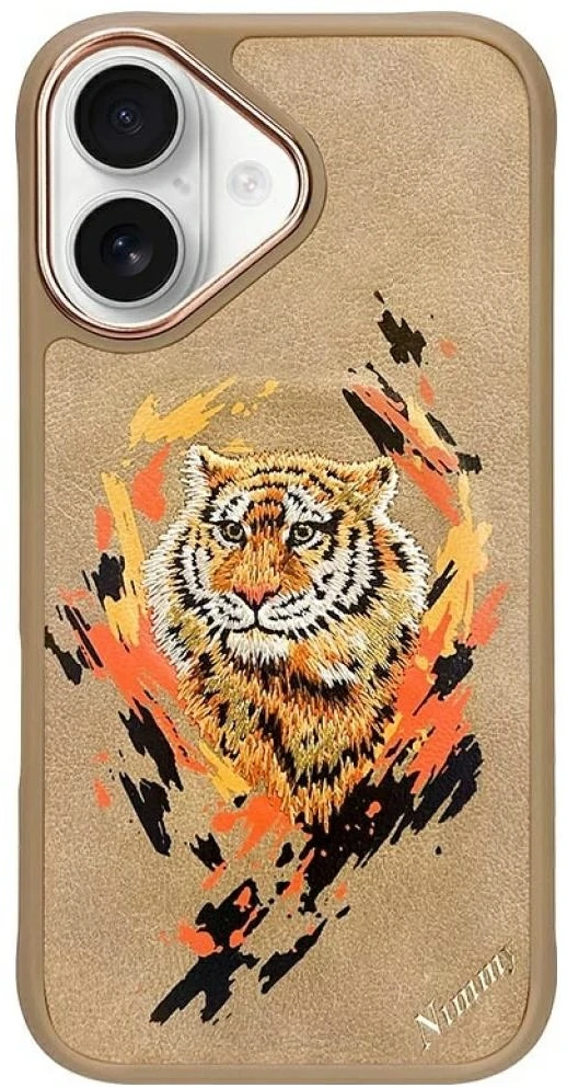 Nimmy Tiger MagSafe dėklas Apple iPhone 16 light rudos spalvos