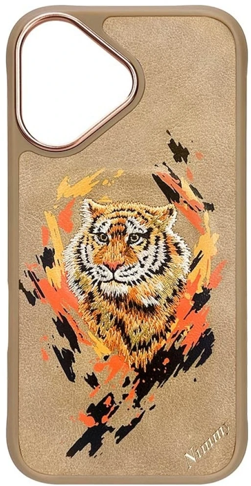 Nimmy Tiger MagSafe dėklas Apple iPhone 16 light rudos spalvos