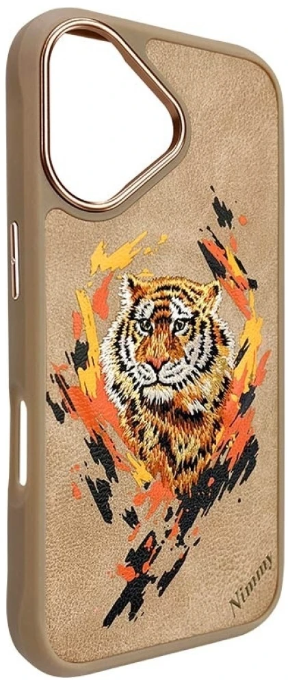 Nimmy Tiger MagSafe dėklas Apple iPhone 16 light rudos spalvos