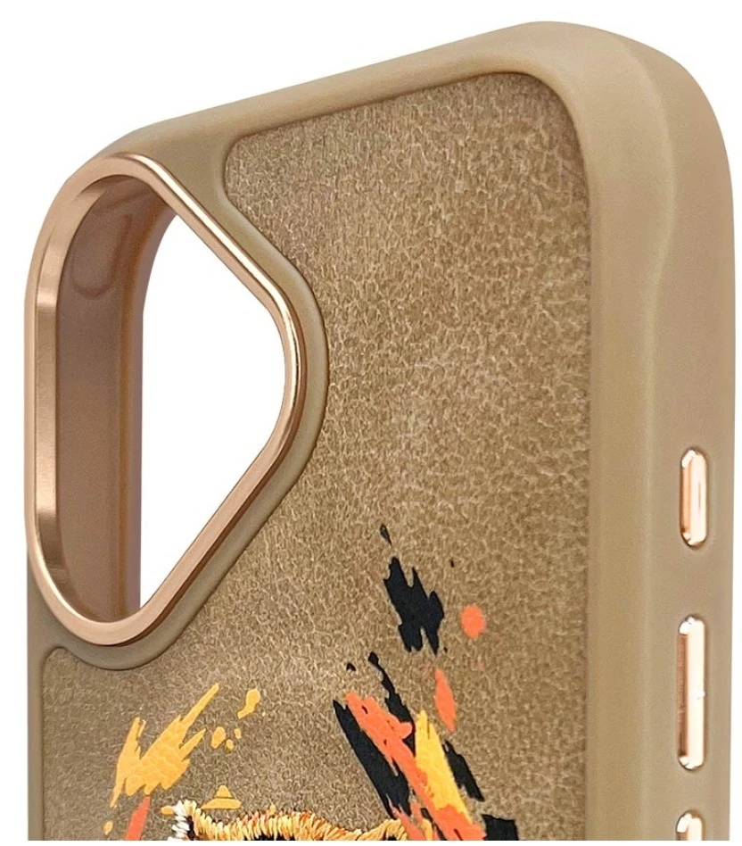 Nimmy Tiger MagSafe dėklas Apple iPhone 16 light rudos spalvos