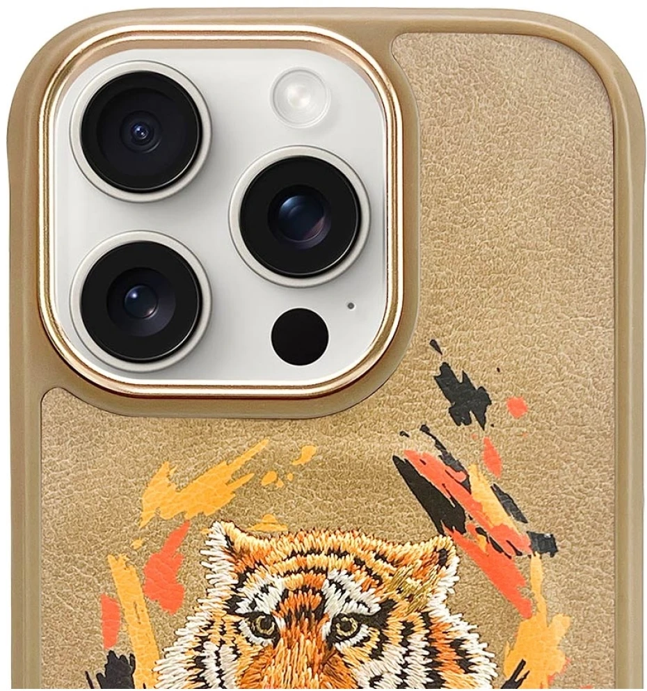Nimmy Tiger MagSafe dėklas Apple iPhone 16 Pro light rudos spalvos