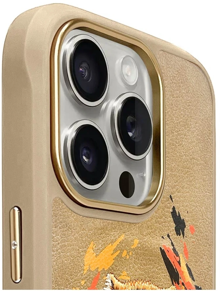 Nimmy Tiger MagSafe dėklas Apple iPhone 16 Pro light rudos spalvos