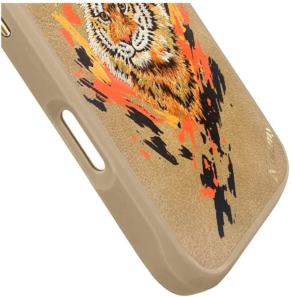 Nimmy Tiger MagSafe dėklas Apple iPhone 16 Pro light rudos spalvos