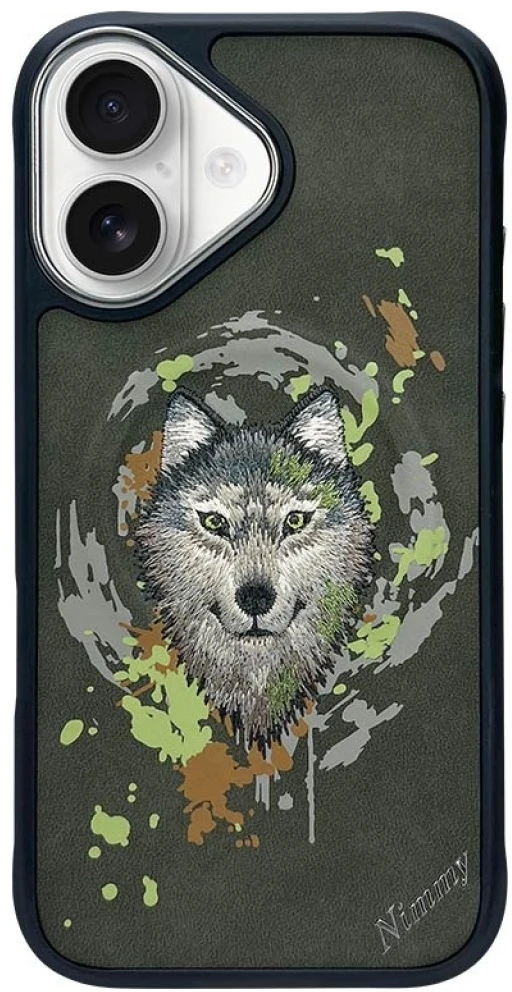 Nimmy Wolf MagSafe dėklas Apple iPhone 16 pilkos spalvos