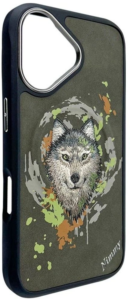 Nimmy Wolf MagSafe dėklas Apple iPhone 16 pilkos spalvos