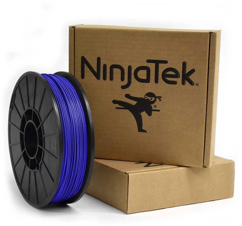 NinjaFlex Sapphire Blue plastiko ritė su pakuote