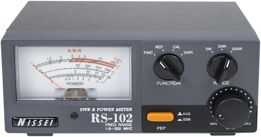 Nissei RS-102 SWR 1,8–200 MHz vatmetras 0–200 W PNI reflektometras