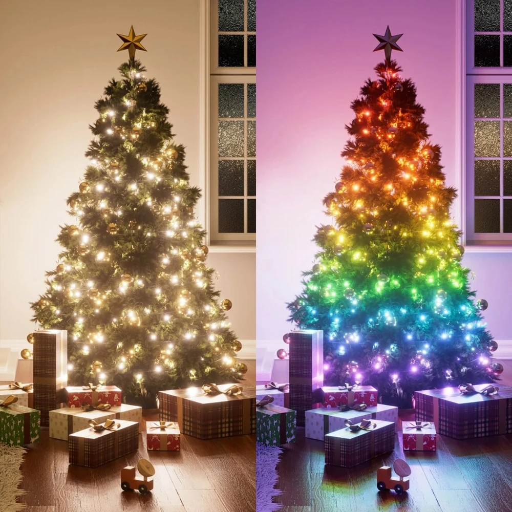 „Nanoleaf|1D Outdoor Holiday String Lights Starter Kit“ 250LED 20m|18 W|RGBW|Wi-Fi, svarbu
