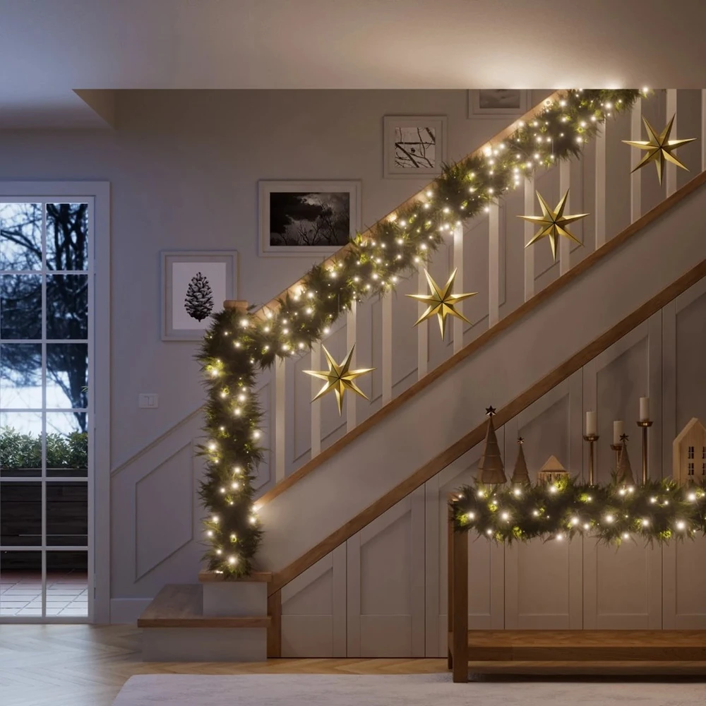 „Nanoleaf|1D Outdoor Holiday String Lights Starter Kit“ 250LED 20m|18 W|RGBW|Wi-Fi, svarbu