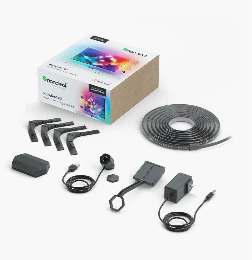 Nanoleaf 4D Screen Mirror + Lightstrip Kit (TVs & Monitors Up to 85″)