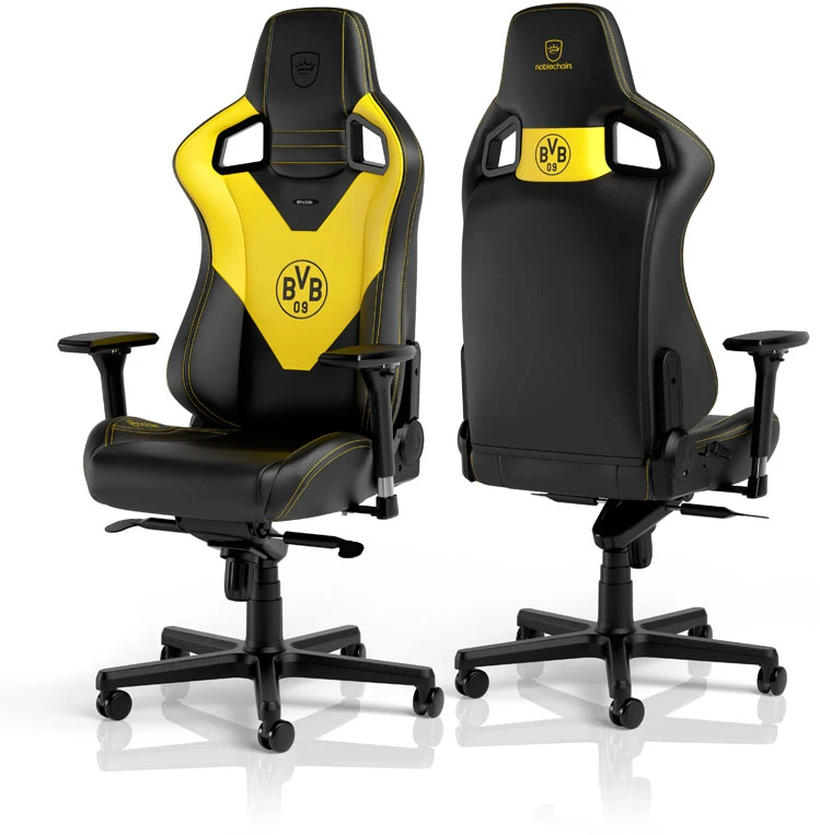 Žaidimų kėdė Noblechairs EPIC Borussia Dortmund Edition PU-Leather Gaming Chair