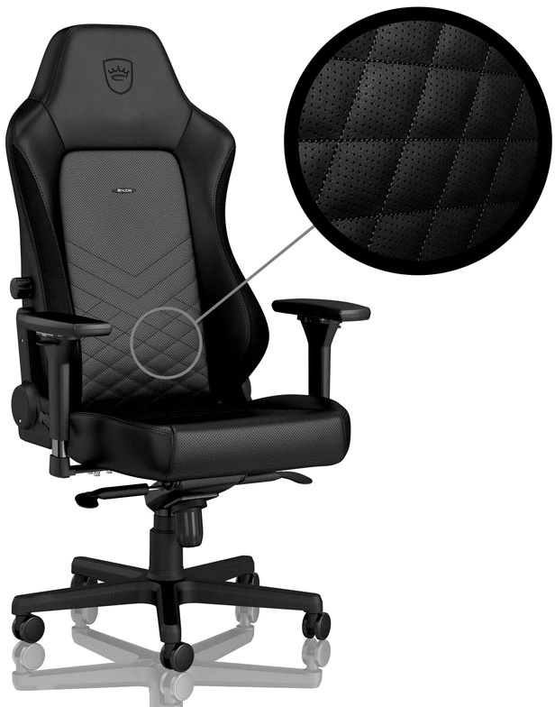 Žaidimų kėdė Noblechairs HERO PU-Leather Gaming Chair, Juoda