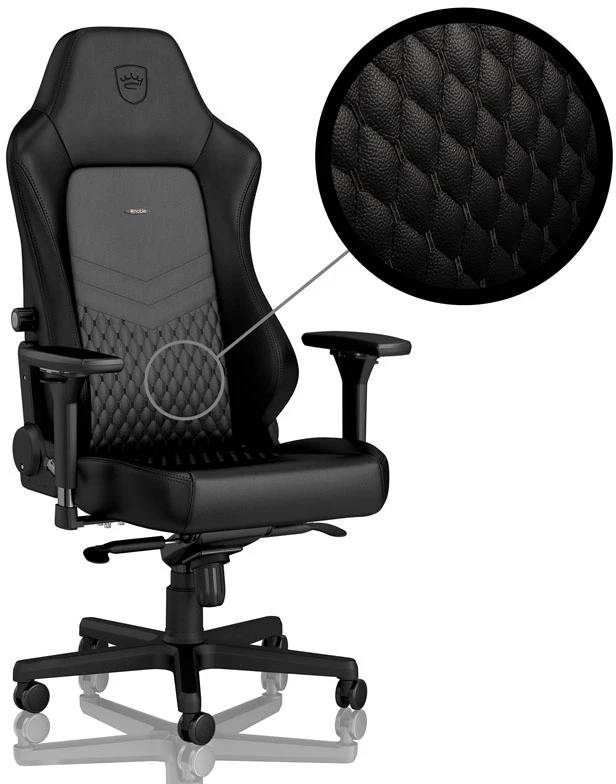 noblechairs HERO Real Leather Gaming Chair – Juodas/Juodas