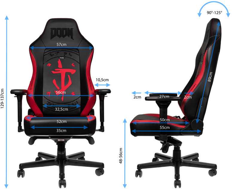 Žaidimų kėdė Noblechairs HERO DOOM Edition PU-Leather Gaming Chair