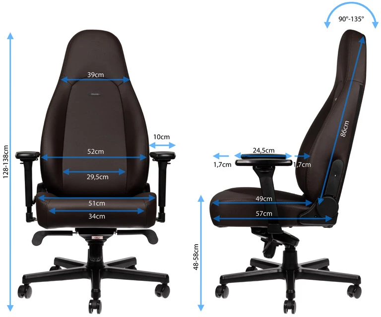 Žaidimų kėdė Noblechairs ICON Java Edition Vinyl / PU hybrid leather Gaming Chair