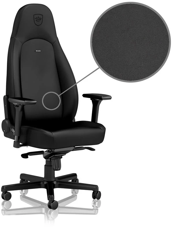 Žaidimų kėdė Noblechairs ICON Juodas Edition Vinyl / PU hybrid leather Gaming Chair, Juoda