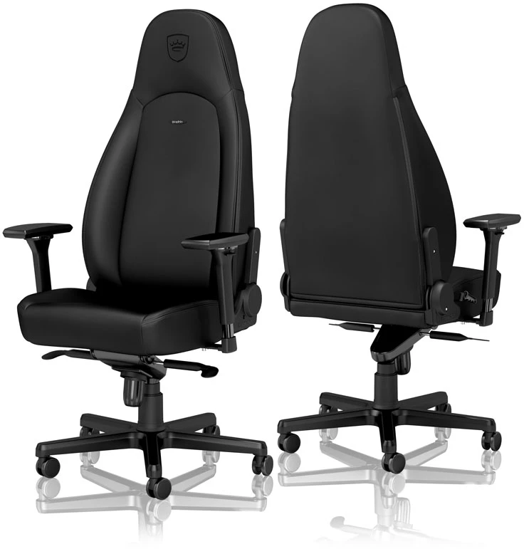 Žaidimų kėdė Noblechairs ICON Juodas Edition Vinyl / PU hybrid leather Gaming Chair, Juoda