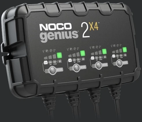 Noco GENIUS2X4 8A 4 bankų akumuliatorių įkroviklis