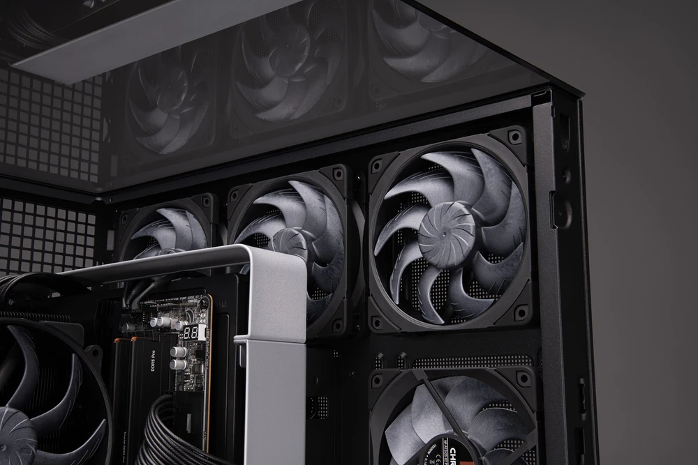 Noctua NF-A12x25 G2 PWM Sx2-PP chromax.juodas Kompiuterio korpusui Ventiliatorius 12 cm Juoda 2 vnt
