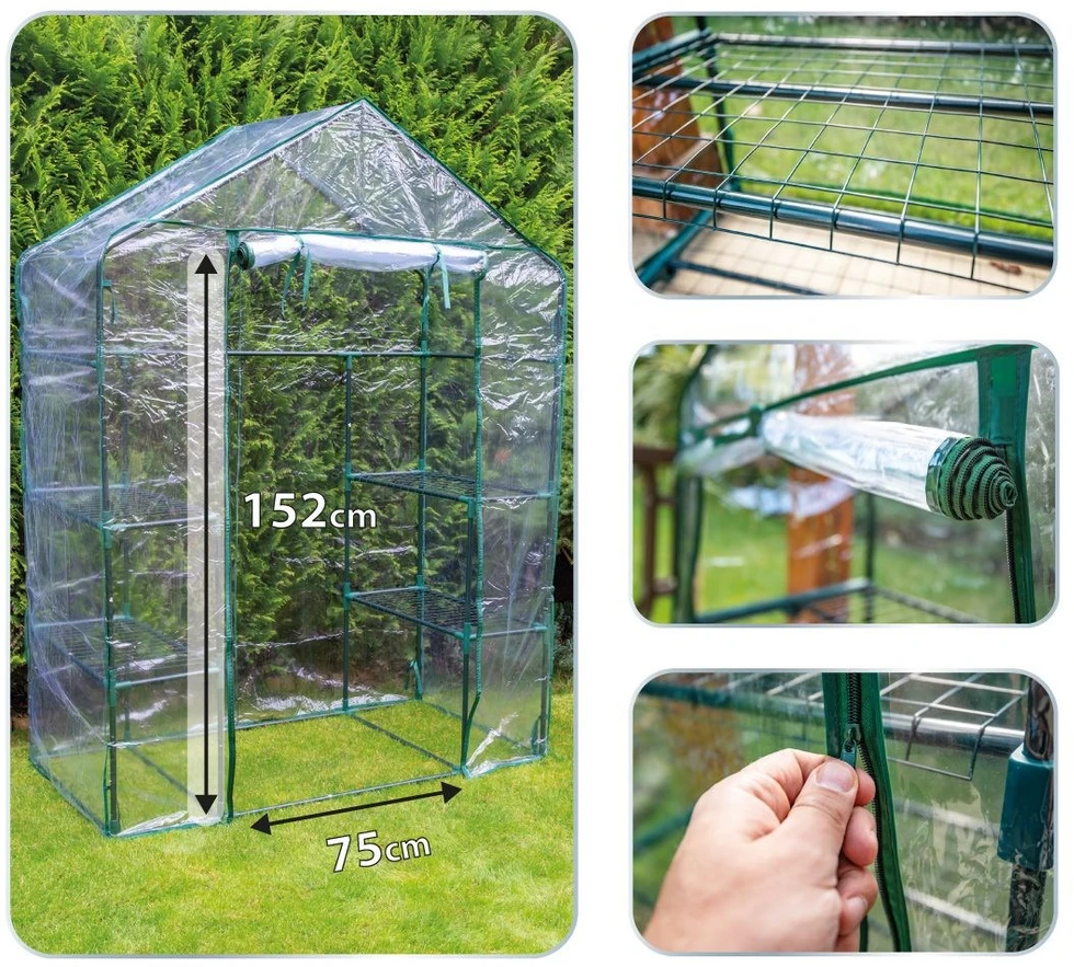 Neo Tools Szklarnia Šiltnamis 143 x 73 x 195 cm, PVC folija, metalinė konstrukcija