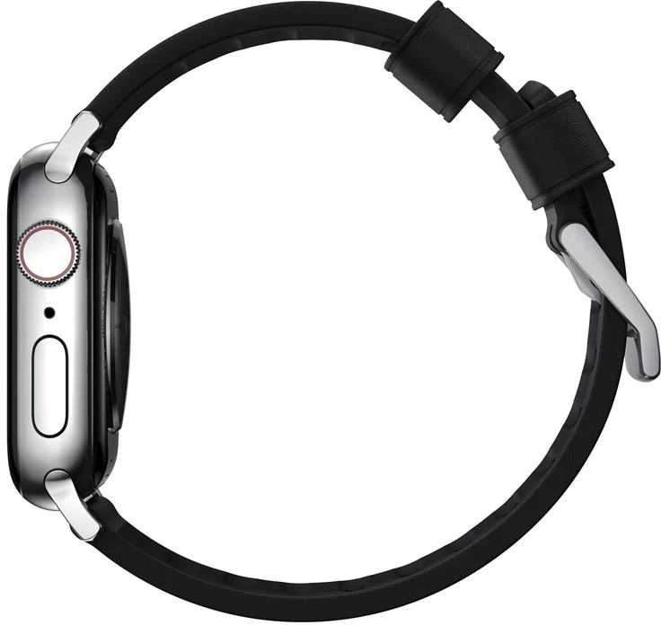 Nomad Active Strap Pro Juodas, sidabrinis - Apple Watch 49mm/46mm/45mm/44mm/42mm