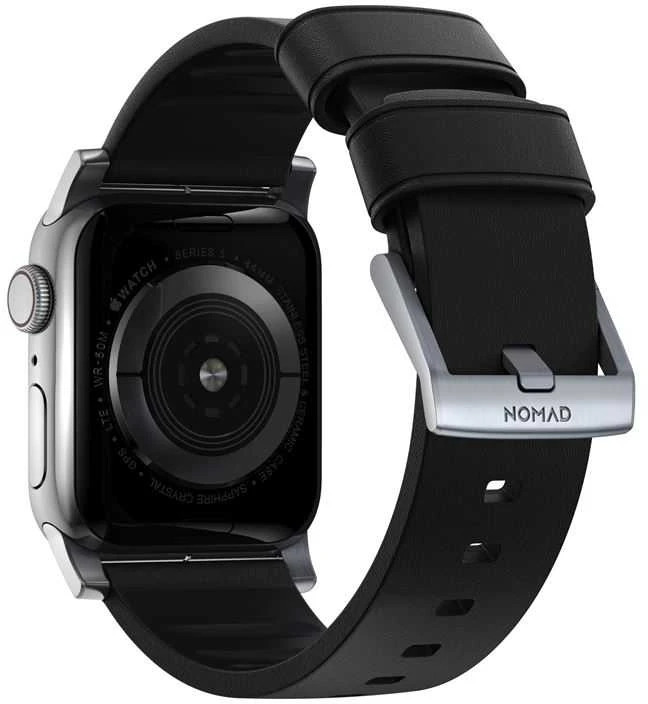 Nomad Active Strap Pro Juodas, sidabrinis - Apple Watch 49mm/46mm/45mm/44mm/42mm