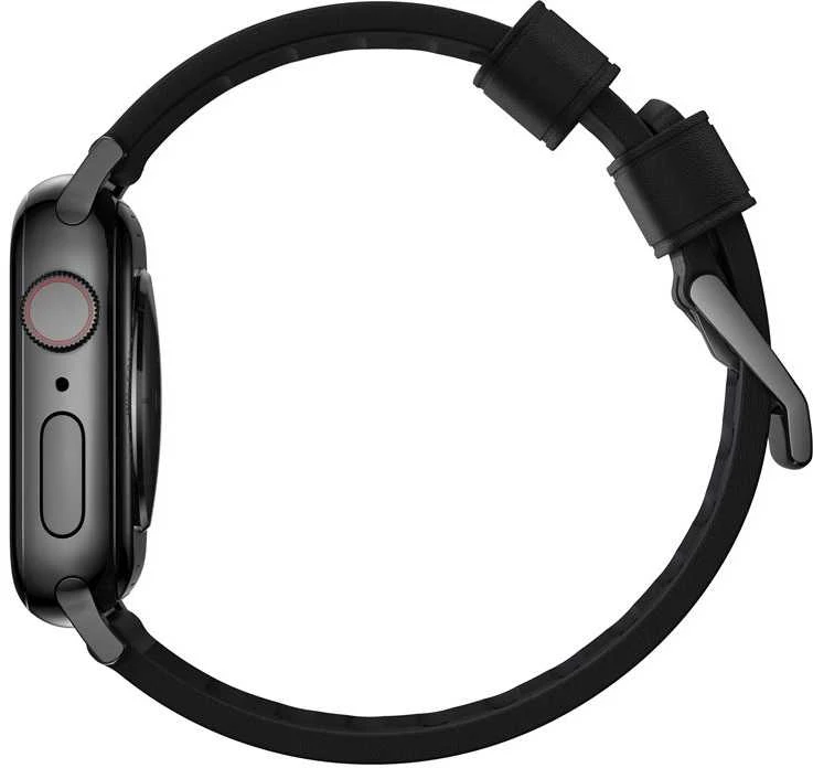 Išmaniojo laikrodžio Apple odinis dirželis, Juodos spalvos, 42/44mm