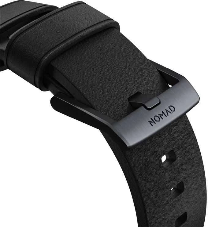 Išmaniojo laikrodžio Apple odinis dirželis, Juodos spalvos, 42/44mm
