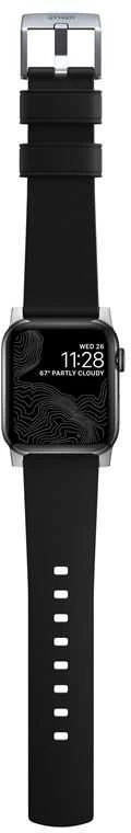 Nomad Active Strap Pro Juodas, sidabrinis - Apple Watch 49mm/46mm/45mm/44mm/42mm