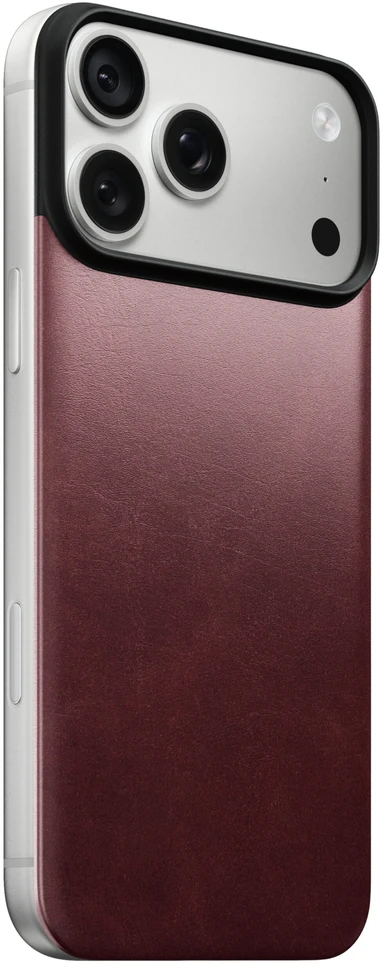 Nomad magnetinis odinis dėklas, bordo (Horween), Magsafe – iPhone 18 Pro Max/17 Pro Max