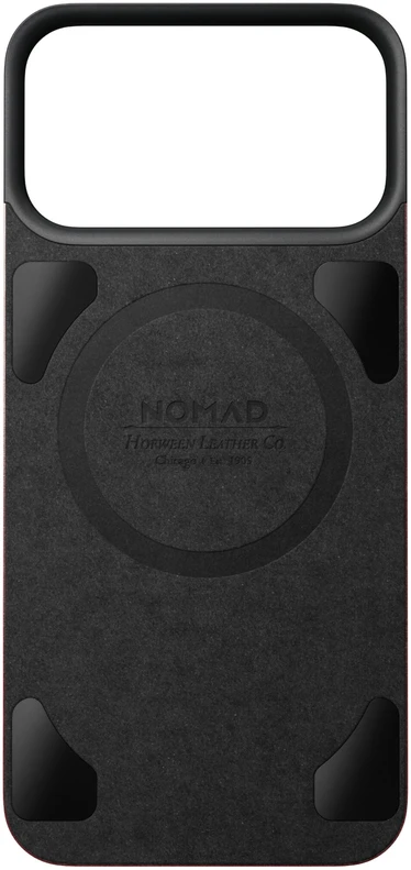 Nomad magnetinis odinis dėklas, bordo (Horween), Magsafe – iPhone 18 Pro Max/17 Pro Max