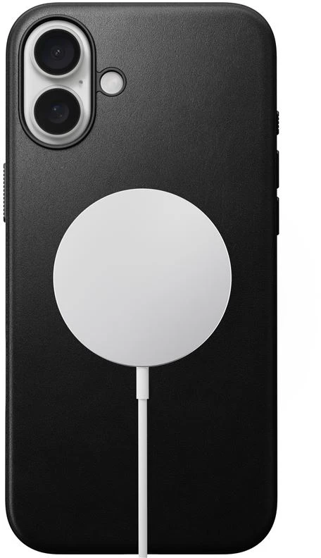 Dėklas Nomad Modern Leather case, juodas - iPhone 16 Plus