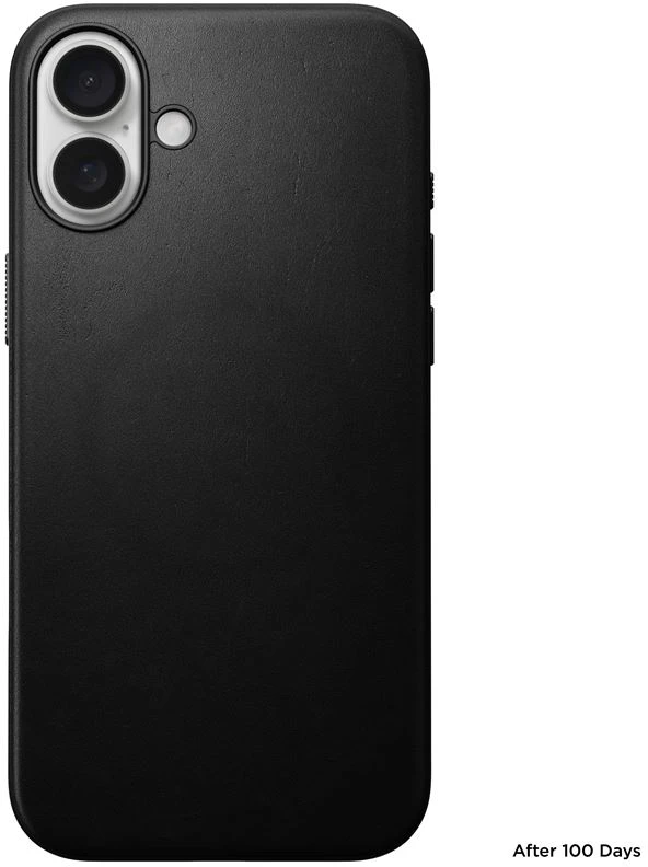 Dėklas Nomad Modern Leather case, juodas - iPhone 16 Plus