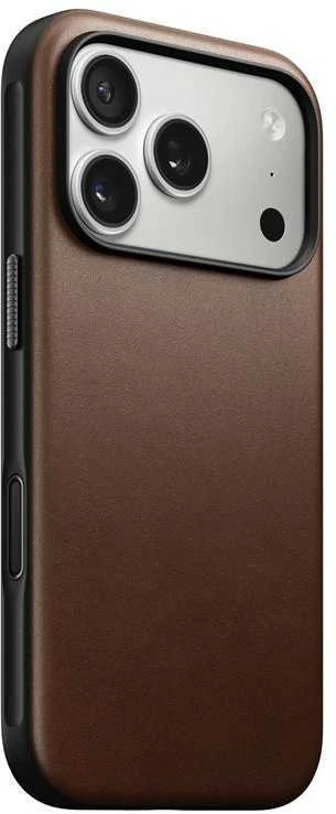 Dėklas Nomad Modern Odinis dėklas, ruda - iPhone 17 Pro