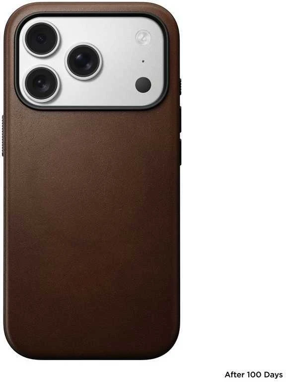 Dėklas Nomad Modern Odinis dėklas, ruda - iPhone 17 Pro