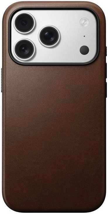 Dėklas Nomad Modern Odinis dėklas, ruda - iPhone 17 Pro