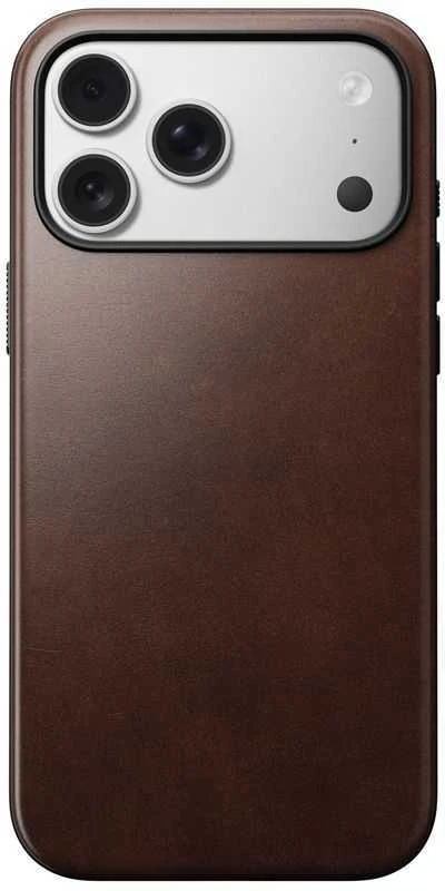 Nomad Modern Odinis dėklas, rustic ruda (Horween) - iPhone 17 Pro Max