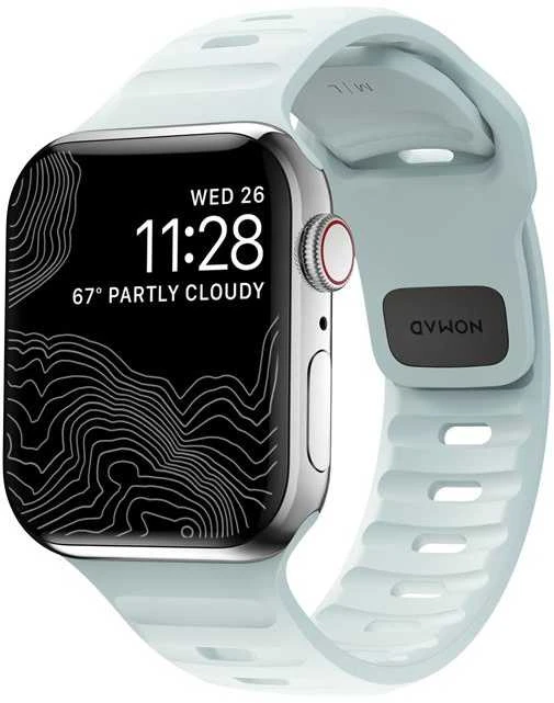 Apyrankė Nomad Sport Strap, Ice Mėlyna Glow - Apple Watch 42mm/41mm/40mm/38mm
