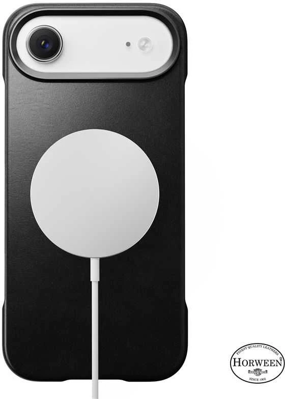 Nomad Tradicinis odinis dėklas, juodas („Horween“) – „iPhone Air“