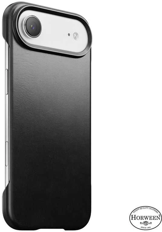 Nomad Tradicinis odinis dėklas, juodas („Horween“) – „iPhone Air“