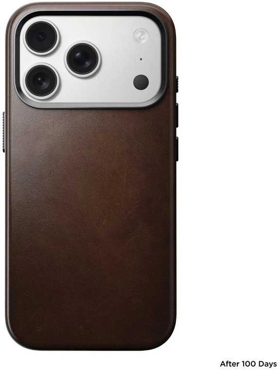 Dėklas Nomad Traditional Odinis dėklas, rustic ruda (Horween) - iPhone 17 Pro