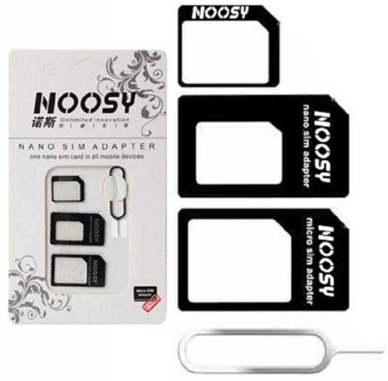 Noosy SIM kortelės adapterio rinkinys + adata juoda