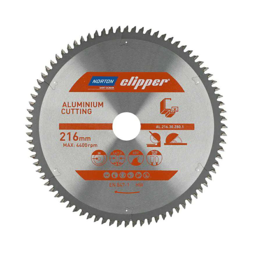 NORTON diskinis pjūklas 216 mm x 30 mm x 80 mm ALUMININIS (2,6 / 1,8)