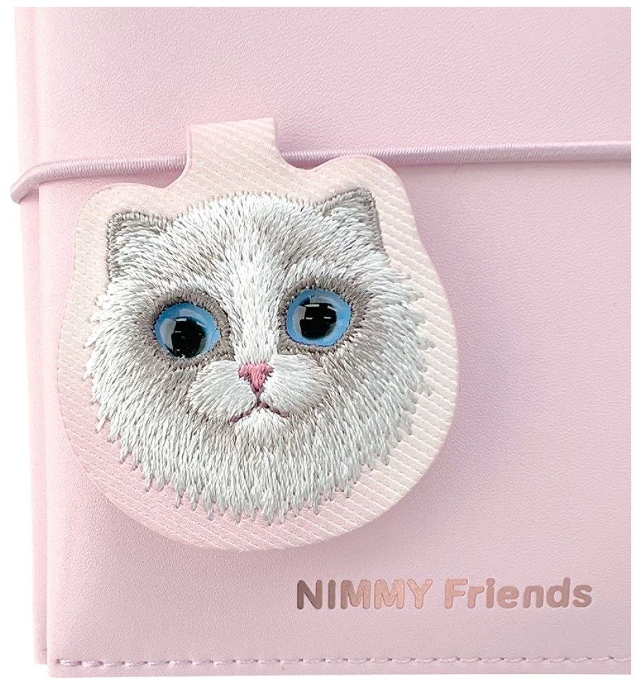 Notebook + pen Set 2-in-1 Nimmy New Big-Eye Cute Pets 2.0 Cat rožinės spalvos