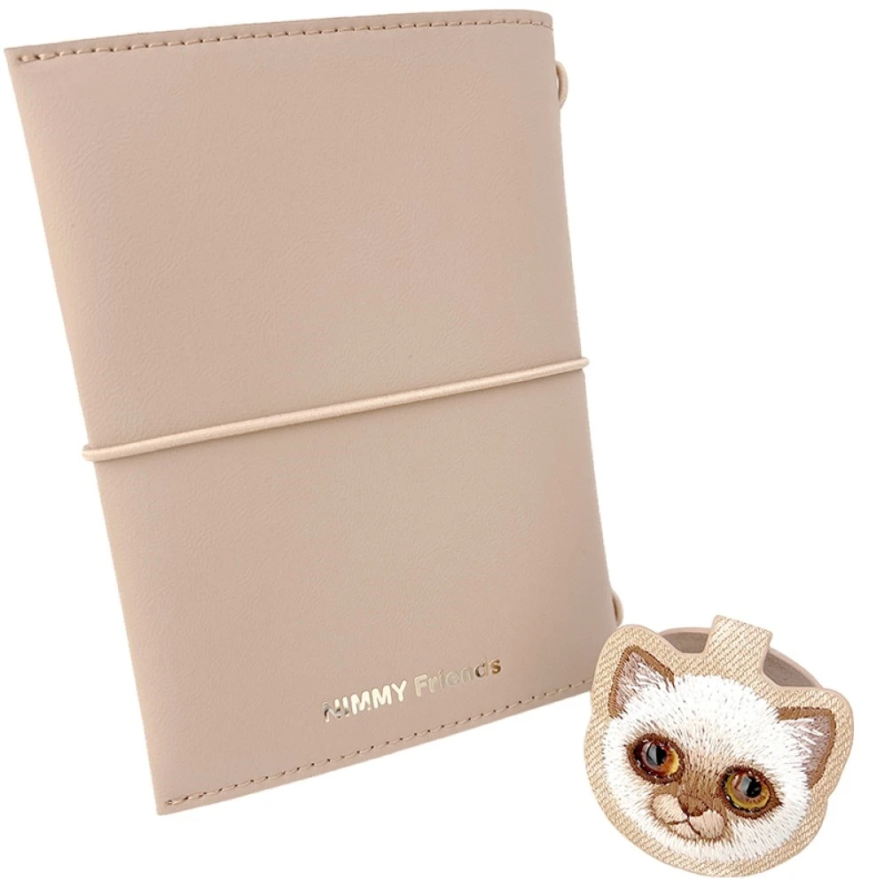Užrašų knygelės ir rašiklio rinkinys 2 viename Nimmy New Big-Eye Cute Pets 2.0 Cat ruda