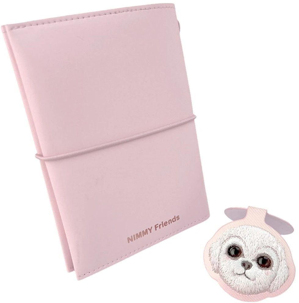 Notebook + pen Set 2-in-1 Nimmy New Big-Eye Cute Pets 2.0 Dog rožinės spalvos