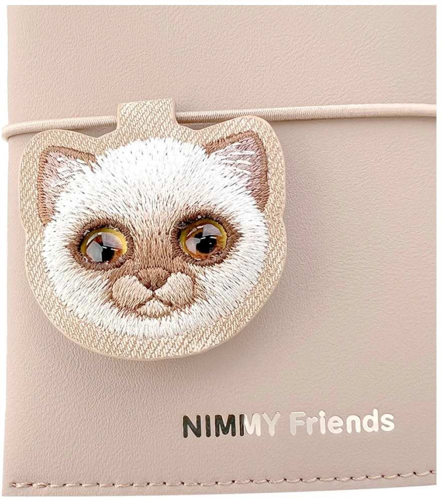 Užrašų knygelės ir rašiklio rinkinys 2 viename Nimmy New Big-Eye Cute Pets 2.0 Cat ruda