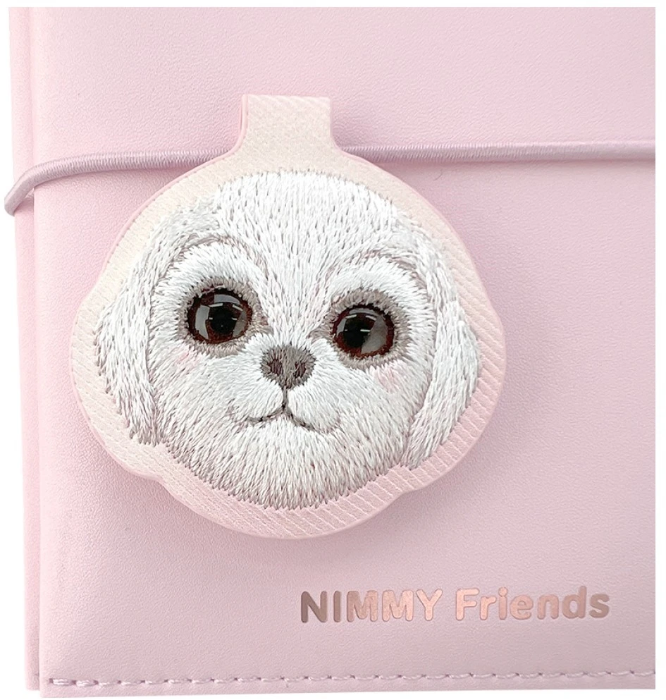 Notebook + pen Set 2-in-1 Nimmy New Big-Eye Cute Pets 2.0 Dog rožinės spalvos